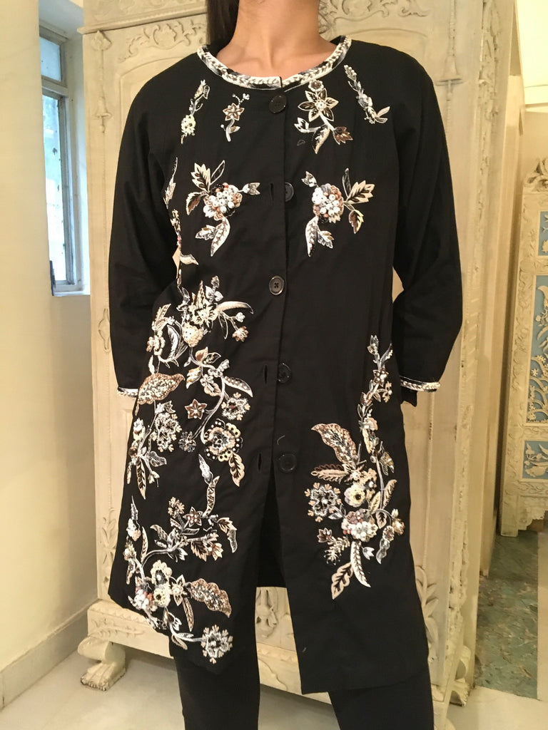 hand embroidery cotton coat