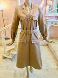 Leaves of Grass, New York Goodwood utilitarian trench dress in beige