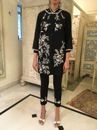 Leaves of Grass, New York Pompeii hand embroidered Coat