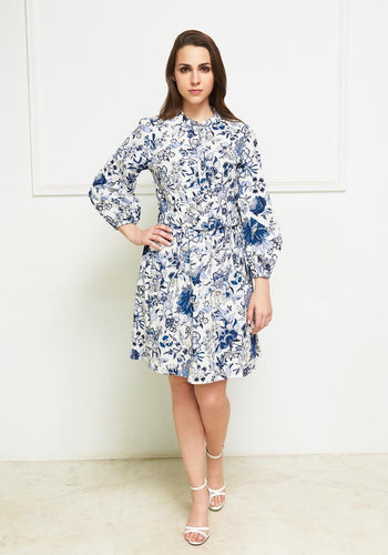 Leaves of Grass, New York Liberty print Lycium Way corduroy cotton  dress