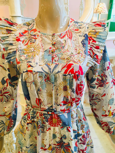 Leaves of Grass, New York Yorkshire Liberty print cotton dress