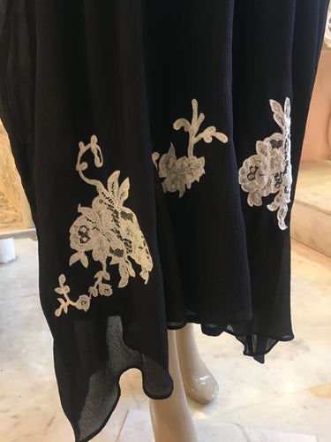 Leaves of Grass, New York Ramatuelle French lace silk chiffon kaftan