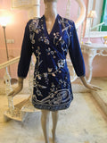 Leaves of Grass, New York Exumas silk wrap dress