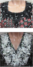 Load image into Gallery viewer, Leaves of Grass, New York Crete floral Italian chiffon kaftan (right)