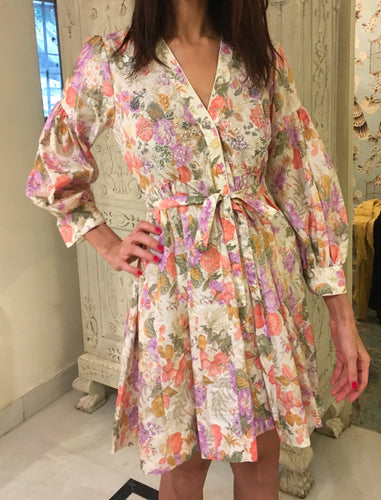 Leaves of Grass, New York Charme printed silk dress