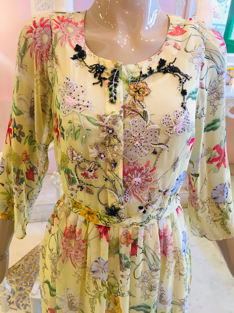 Leaves of Grass, New York Milou silk chiffon printed dress