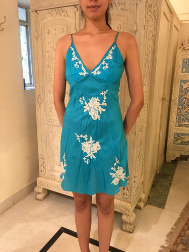 Leaves of Grass, New York Flamands French lace silk camisole dress