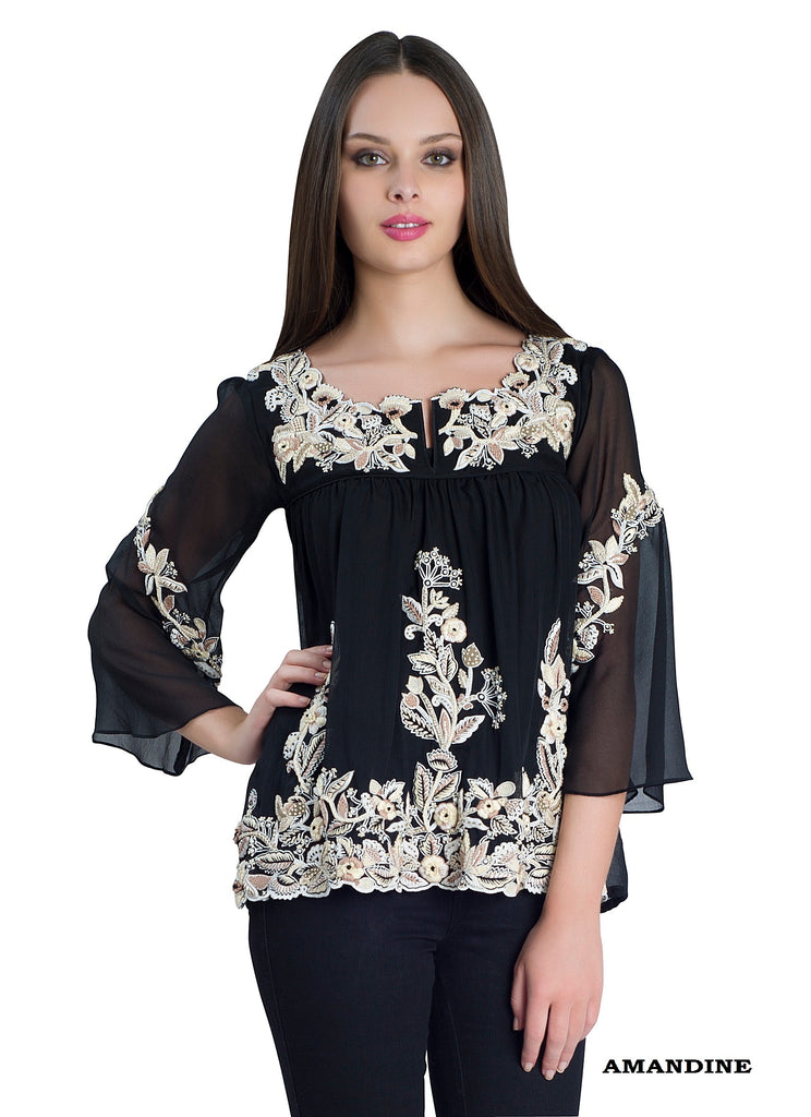 bohemian chic floral blouse