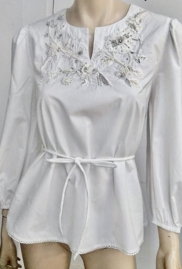 Leaves of Grass, New York Parure cotton blouse