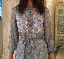Load image into Gallery viewer, Leaves of Grass, New York Flaneur silk chiffon dress