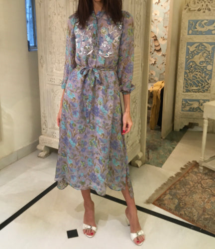 Leaves of Grass, New York Flaneur silk chiffon dress