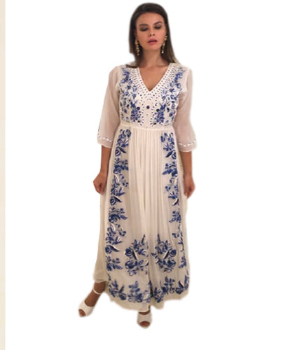 floral silk chiffon dress