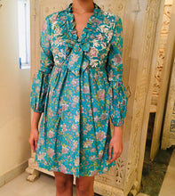 Load image into Gallery viewer, Leaves of Grass, New York Dryad printed silk dress