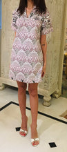 Load image into Gallery viewer, Leaves of Grass, New York Fabiane Liberty print short sleeve dress, can be done with long sleeves.