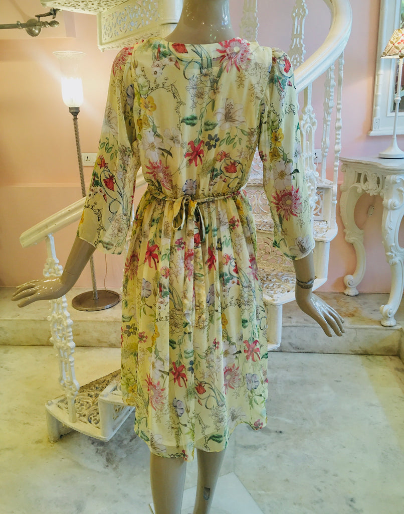 Leaves of Grass, New York Milou silk chiffon printed dress