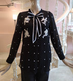 Leaves of Grass, New York Chaleur French lace chiffon blouse