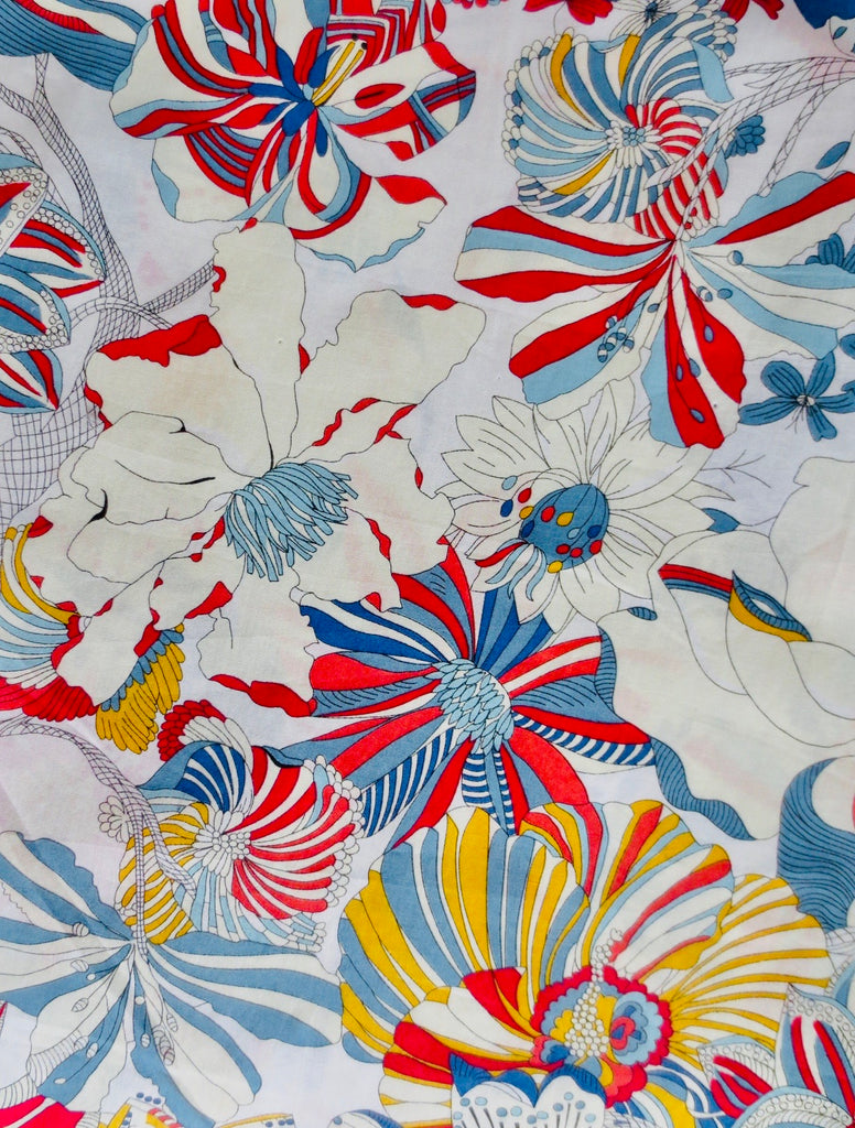 Leaves of Grass, New York Liberty print Bishop Court printed cotton dress