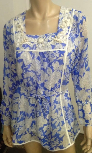 Leaves of Grass,New York Theodora silk chiffon blouse