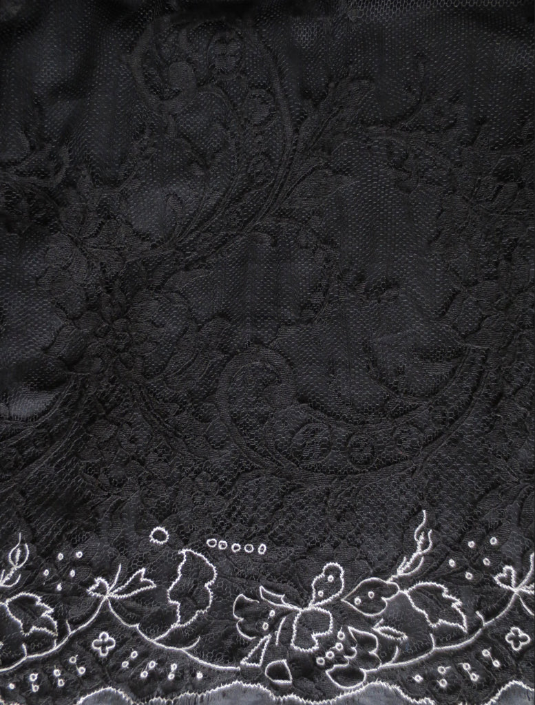 Leaves of Grass, New York Intemporelle black French lace dress