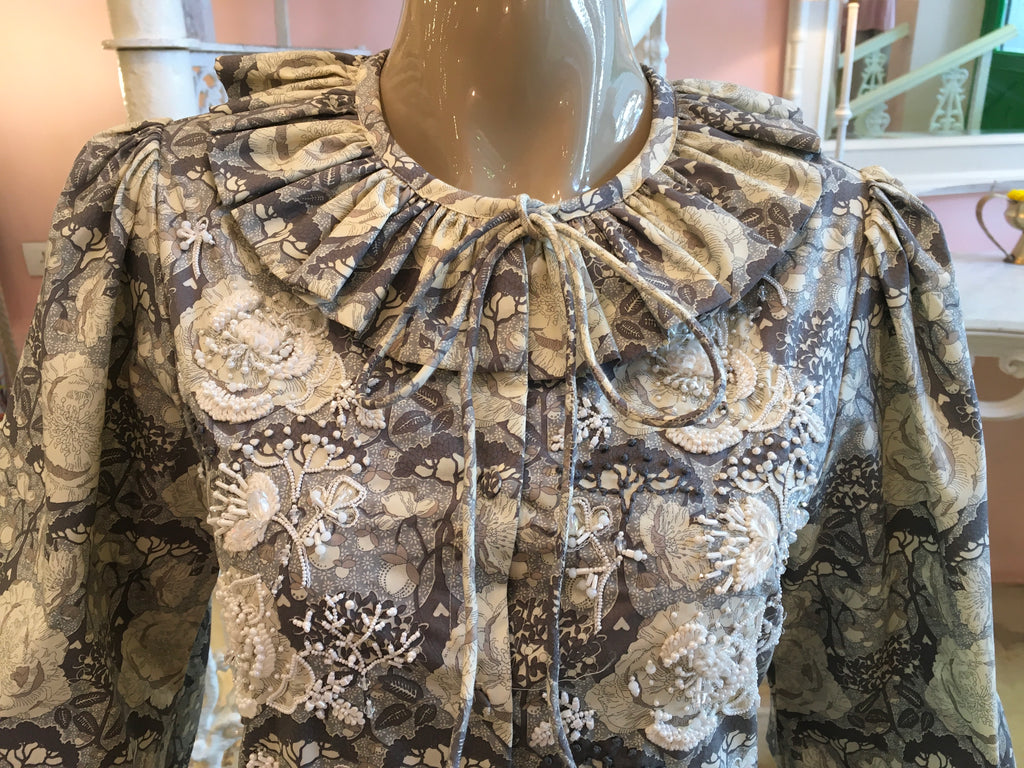 Leaves of Grass, New York Wiltshire Liberty print cotton dress