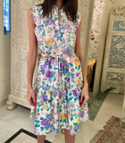 Leaves of Grass, New York Anais printed silk dress