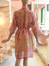Load image into Gallery viewer, Leaves of Grass, New York Broken Hill silk chiffon robe
