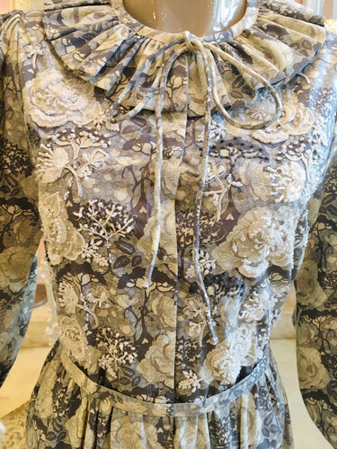 Leaves of Grass, New York Wiltshire Liberty print cotton dress