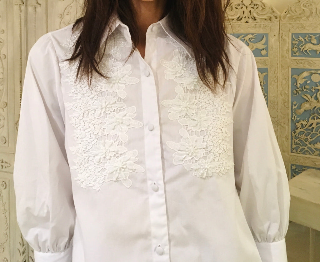 Leaves of Grass, New York Navarre Cotton blouse