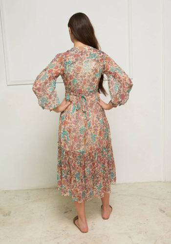 Leaves of Grass, New York Rania silk chiffon dress