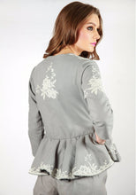 Load image into Gallery viewer, Rochefort French lace grey jacket