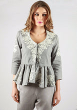 Load image into Gallery viewer, French lace grey jacket