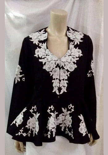 French lace black jacket