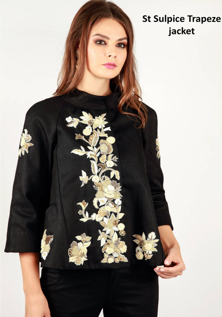 gold embroidery jacket for women