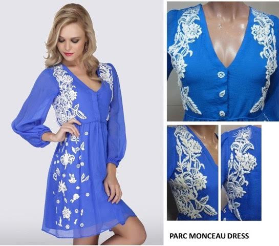 blue chiffon floral dress